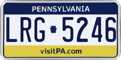 PA license plate LRG5246