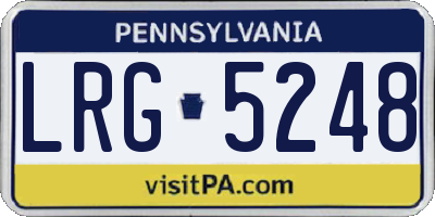 PA license plate LRG5248
