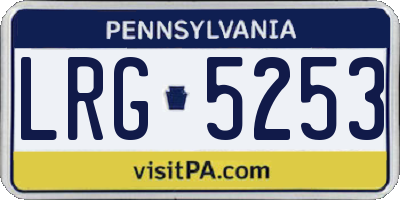 PA license plate LRG5253
