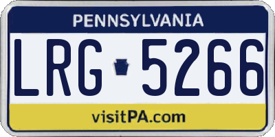 PA license plate LRG5266
