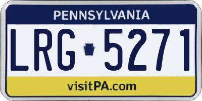 PA license plate LRG5271