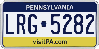 PA license plate LRG5282