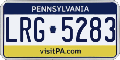 PA license plate LRG5283