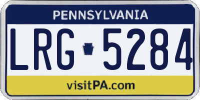 PA license plate LRG5284