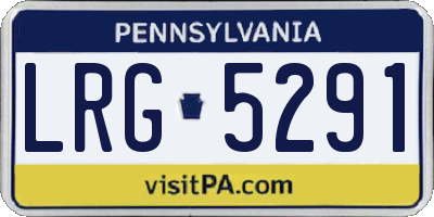 PA license plate LRG5291