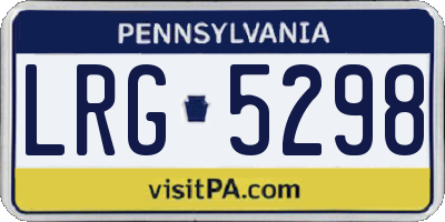 PA license plate LRG5298