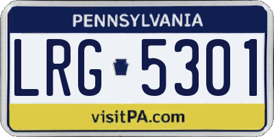 PA license plate LRG5301