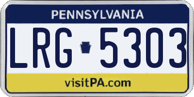 PA license plate LRG5303