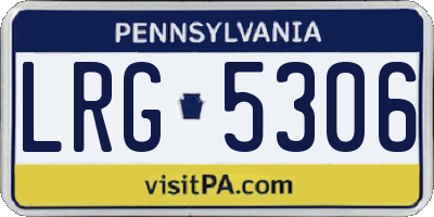 PA license plate LRG5306