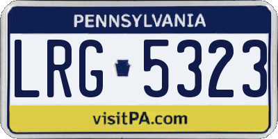 PA license plate LRG5323