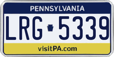 PA license plate LRG5339