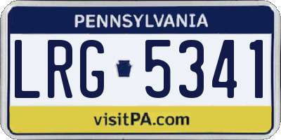 PA license plate LRG5341
