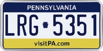 PA license plate LRG5351