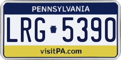 PA license plate LRG5390