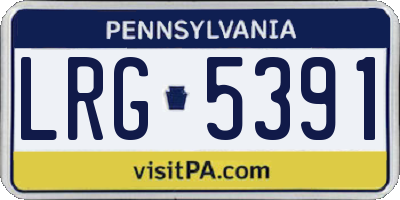 PA license plate LRG5391