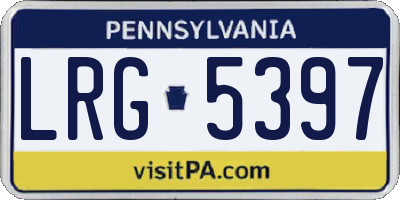 PA license plate LRG5397