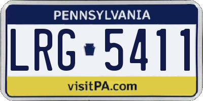 PA license plate LRG5411