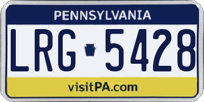PA license plate LRG5428