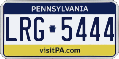 PA license plate LRG5444