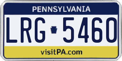 PA license plate LRG5460