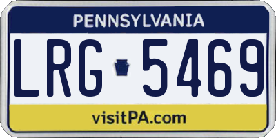 PA license plate LRG5469