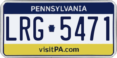 PA license plate LRG5471