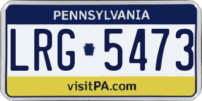 PA license plate LRG5473