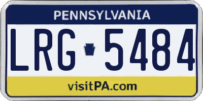PA license plate LRG5484