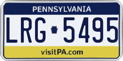 PA license plate LRG5495