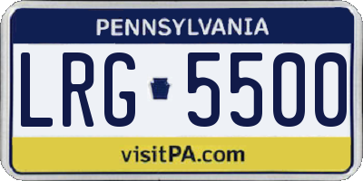 PA license plate LRG5500