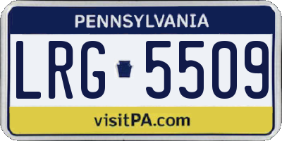 PA license plate LRG5509