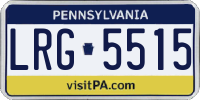 PA license plate LRG5515