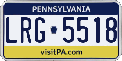 PA license plate LRG5518