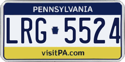 PA license plate LRG5524