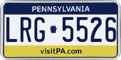 PA license plate LRG5526
