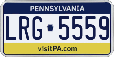 PA license plate LRG5559