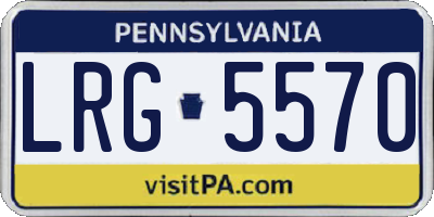 PA license plate LRG5570