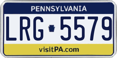 PA license plate LRG5579