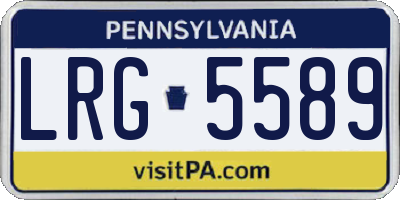 PA license plate LRG5589