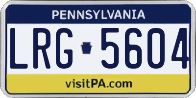 PA license plate LRG5604