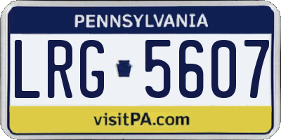 PA license plate LRG5607
