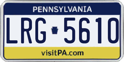 PA license plate LRG5610