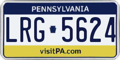PA license plate LRG5624