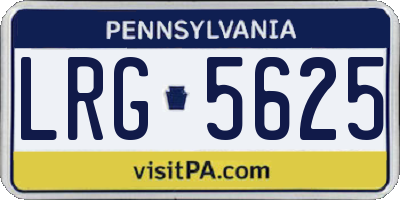 PA license plate LRG5625