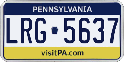 PA license plate LRG5637