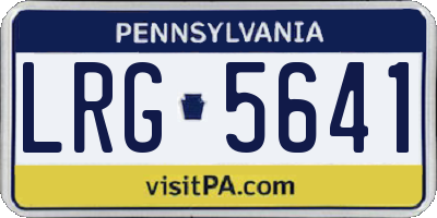 PA license plate LRG5641