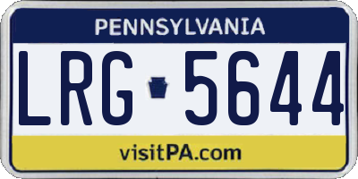 PA license plate LRG5644
