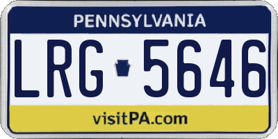PA license plate LRG5646