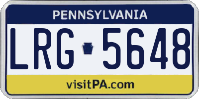 PA license plate LRG5648