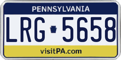 PA license plate LRG5658